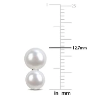 4-6.5mm Freshwater Cultured Pearl Drop Earrings in Sterling Silver