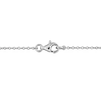5.5-6mm Freshwater Cultured Pearl and White Topaz Halo Pendant with Chain in Sterling Silver