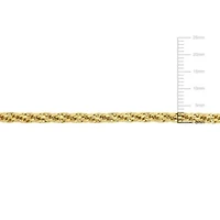 2-Piece Set of Men's 3mm Infinity Rope Chain Necklace and Bracelet in 14K Yellow Gold, 20" & 9"