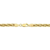 2-Piece Set of 4mm Infinity Rope Chain Necklace and Anklet in 14K Yellow Gold, 16" & 9"