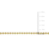 2-Piece Set of Men's 2mm Ball Bead Necklace and Bracelet in 14K Yellow Gold, 20" & 9"