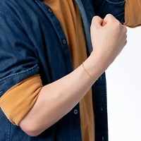 2-Piece Set of Men's 2mm Ball Bead Necklace and Bracelet in 14K Yellow Gold, 20" & 9"