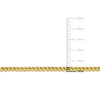 2-Piece Set of 2.3mm Franco Link Chain Necklace and Bracelet in 10K Yellow Gold, 20" & 7.5"