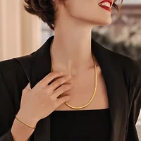 2-Piece Set of 2.3mm Franco Link Chain Necklace and Bracelet in 10K Yellow Gold, 20" & 7.5"