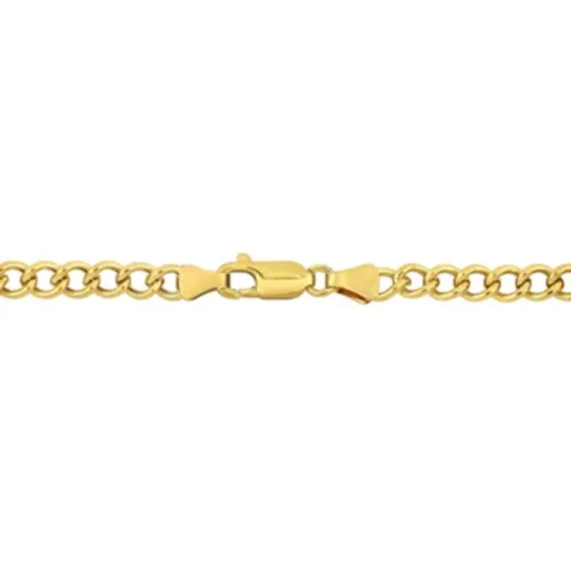 2-Piece Set of 4.1mm Curb Chain Necklace and Bracelet in 14K Yellow Gold, 16" & 7.5"