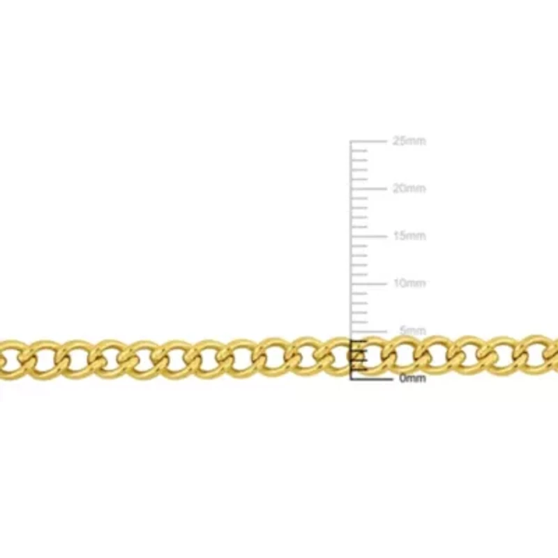2-Piece Set of 4.1mm Curb Chain Necklace and Bracelet in 14K Yellow Gold, 16" & 7.5"