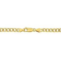 2-Piece Set of 4mm Curb Chain Necklace and Anklet in 14K Yellow Gold, 16" & 9"