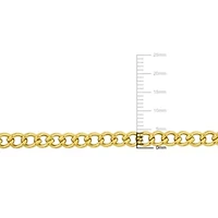 2-Piece Set of 4mm Curb Chain Necklace and Anklet in 14K Yellow Gold, 20" & 9"