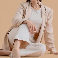 2-Piece Set of 3.5mm Herringbone Chain Necklace and Anklet in 10K Yellow Gold, 16" & 9"