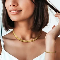 2-Piece Set of 6.15mm Miami Cuban Link Chain Necklace and Bracelet in 10K Yellow Gold