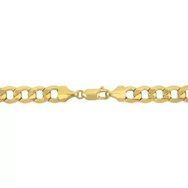 2-Piece Set of Men's 7mm Curb Link Chain Necklace and Bracelet in 10K Yellow Gold, 20" & 9"