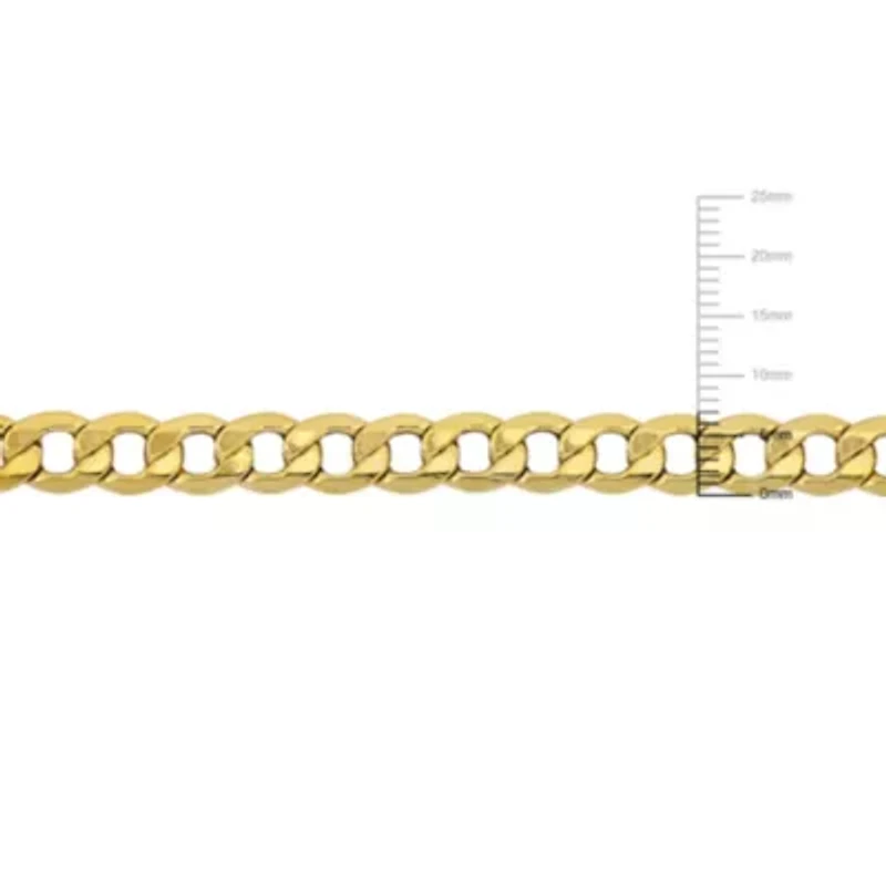 2-Piece Set of Men's 7mm Curb Link Chain Necklace and Bracelet in 10K Yellow Gold, 20" & 9"