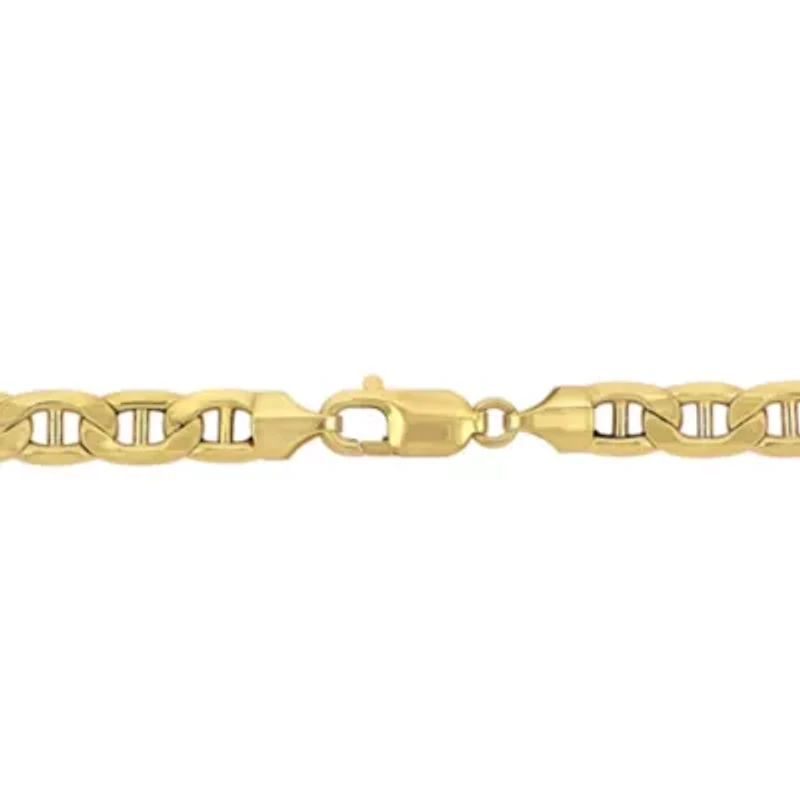 2-Piece Set of Men's 7mm Mariner Link Chain Necklace and Bracelet in 10K Yellow Gold, 20" & 9"