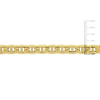 2-Piece Set of Men's 7mm Mariner Link Chain Necklace and Bracelet in 10K Yellow Gold, 20" & 9"