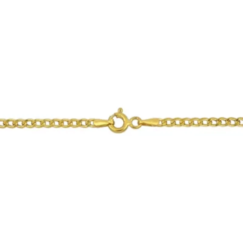 2-Piece Set of 2.3mm Curb Link Chain Necklace and Bracelet in 10K Yellow Gold