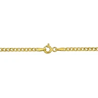 2-Piece Set of 2.3mm Curb Link Chain Necklace and Bracelet in 10K Yellow Gold, 18" & 7.5"
