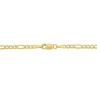 2-Piece Set of Men's 2.5mm Figaro Link Chain Necklace and Bracelet in 10K Yellow Gold, 22" & 9"