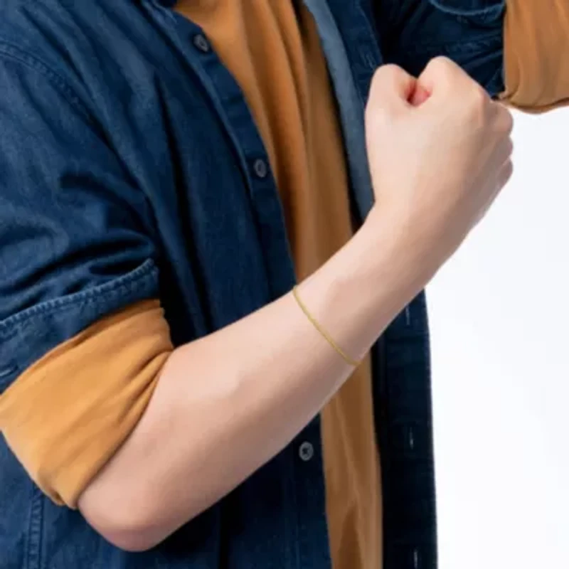 2-Piece Set of Men's 1.6mm Box Link Chain Necklace and Bracelet in 10K Yellow Gold, 20" & 9"