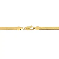 2-Pc Set of Men's 3.5mm Flex Herringbone Chain & Bracelet in 10k Yellow Gold