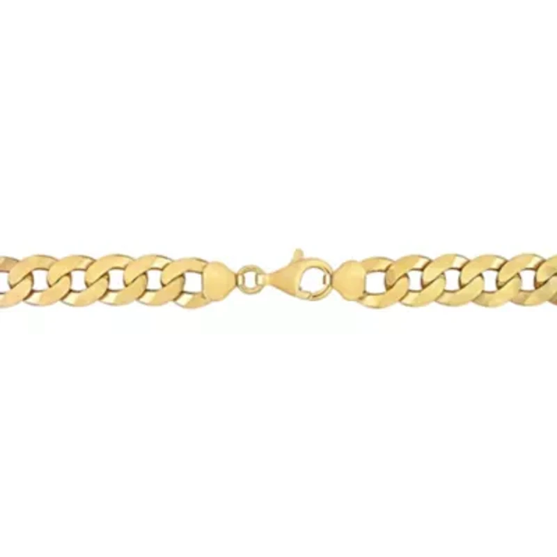 2-Pc Set of Men's 10mm Curb Link Chain Necklace & Bracelet in Yellow Plated Sterling Silver