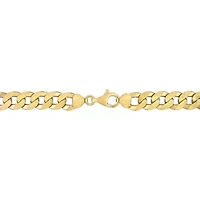 2-Pc Set of Men's 10mm Curb Link Chain Necklace & Bracelet in Yellow Plated Sterling Silver