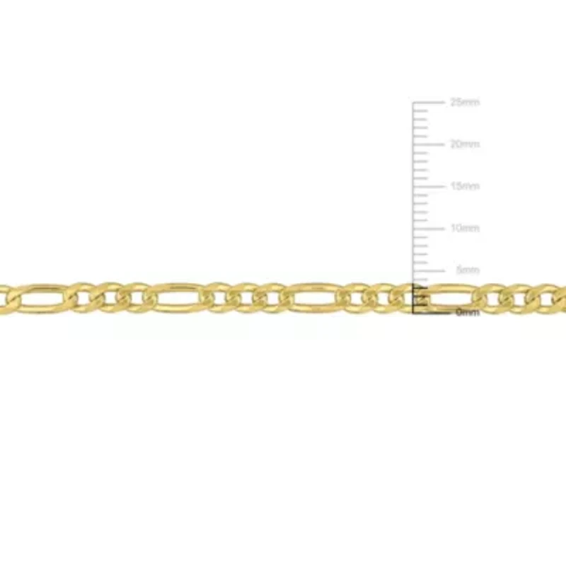 2-Pc Set of Men's 3.8mm Figaro Chain Necklace & Bracelet in Yellow Plated Sterling Silver