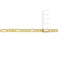 2-Pc Set of Men's 3.8mm Figaro Chain Necklace & Bracelet in Yellow Plated Sterling Silver