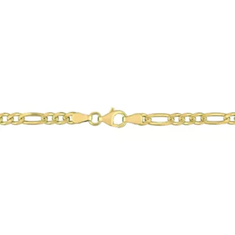 2-Pc Set of Men's 3.8mm Figaro Chain Necklace & Bracelet in Yellow Plated Sterling Silver