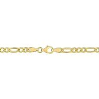 2-Pc Set of Men's 3.8mm Figaro Chain Necklace & Bracelet in Yellow Plated Sterling Silver