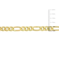 2-Pc Set of Men's 5.5mm Figaro Chain Necklace & Bracelet in Yellow Plated Sterling Silver