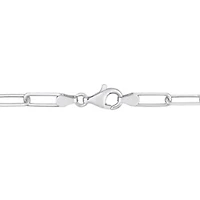 2-Pc Set of Men's 5mm Diamond Cut Paperclip Chain Necklace & Bracelet in Sterling Silver