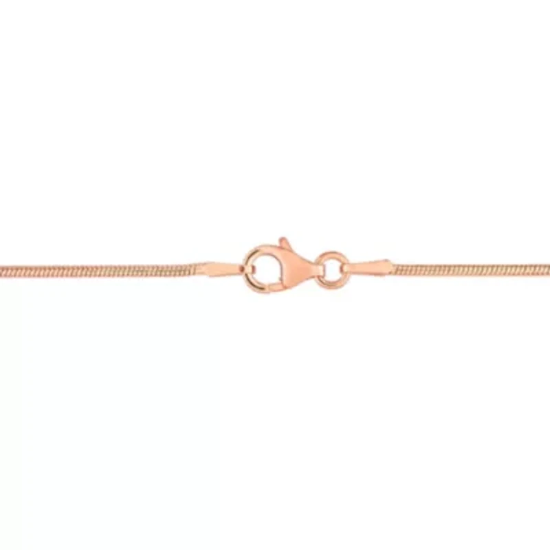 2-Pc Set of 1.2mm Snake Chain Necklace & Bracelet in Rose Plated Sterling Silver