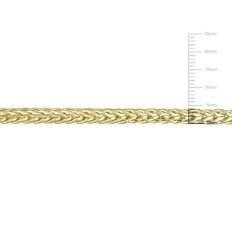 2-Pc Set of Men's 4.2mm Foxtail Chain Necklace & Bracelet in Yellow Plated Sterling Silver
