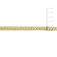 2-Pc Set of Men's 4.2mm Foxtail Chain Necklace & Bracelet in Yellow Plated Sterling Silver