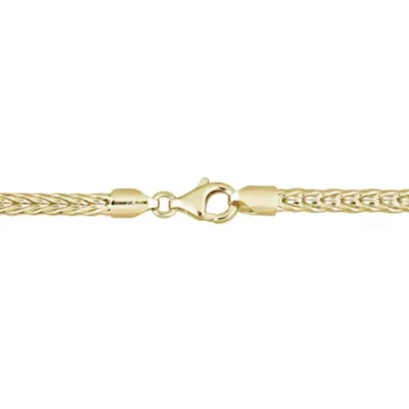 2-Pc Set of Men's 4.2mm Foxtail Chain Necklace & Bracelet in Yellow Plated Sterling Silver
