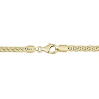 2-Pc Set of Men's 4.2mm Foxtail Chain Necklace & Bracelet in Yellow Plated Sterling Silver