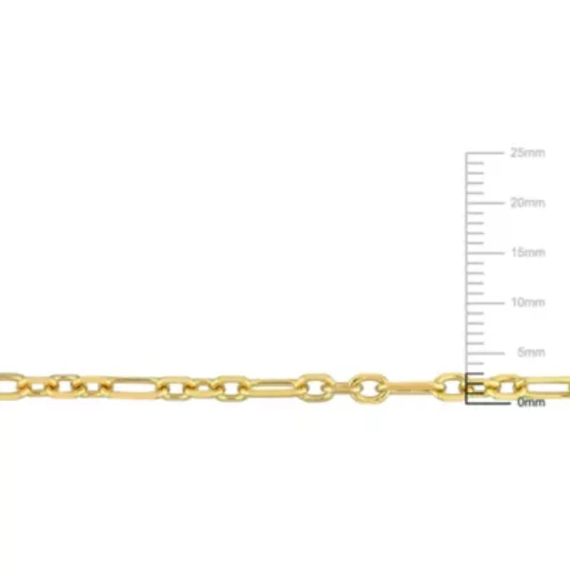 2-Pc Set of Men's 3mm Figaro Rolo Necklace & Bracelet in Yellow Plated Sterling Silver