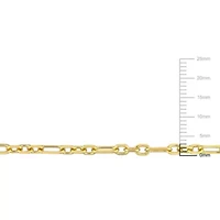 2-Pc Set of Men's 3mm Figaro Rolo Necklace & Bracelet in Yellow Plated Sterling Silver