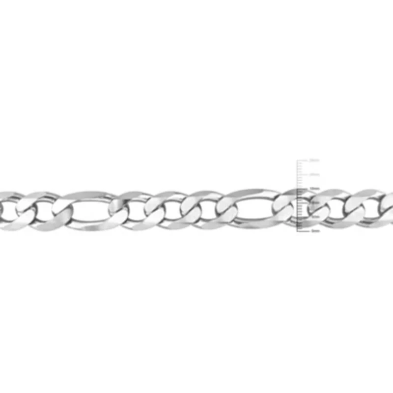 2-Pc Set of Men's 14.5mm Figaro Chain Necklace & Bracelet in Sterling Silver