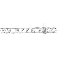 2-Pc Set of Men's 14.5mm Figaro Chain Necklace & Bracelet in Sterling Silver