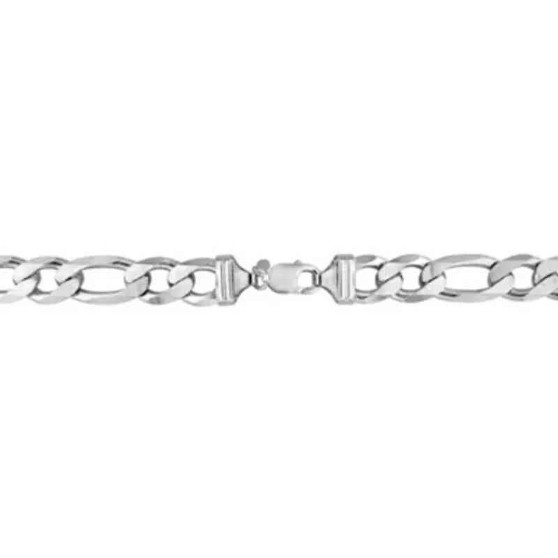 2-Pc Set of Men's 14.5mm Figaro Chain Necklace & Bracelet in Sterling Silver
