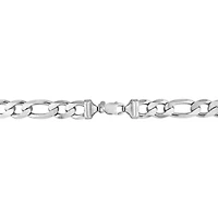 2-Pc Set of Men's 14.5mm Figaro Chain Necklace & Bracelet in Sterling Silver