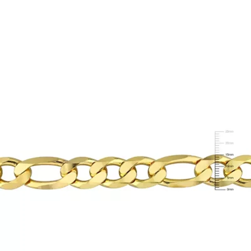 2-Pc Set of Men's 14.5mm Figaro Chain Necklace & Bracelet in Yellow Plated Sterling Silver