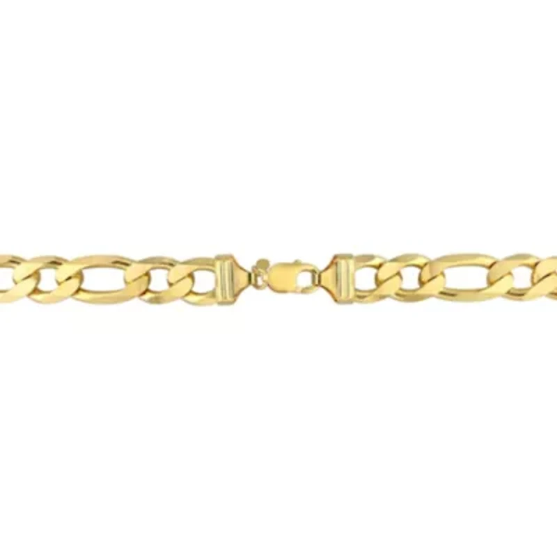 2-Pc Set of Men's 14.5mm Figaro Chain Necklace & Bracelet in Yellow Plated Sterling Silver
