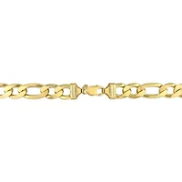 2-Pc Set of Men's 14.5mm Figaro Chain Necklace & Bracelet in Yellow Plated Sterling Silver