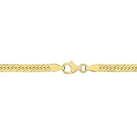 2-Pc Set of 3mm Herringbone Necklace & Bracelet in Yellow Plated Sterling Silver