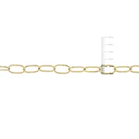 2-Pc Set of Men's Rolo Chain Link Necklace & Bracelet in Yellow Plated Sterling Silver