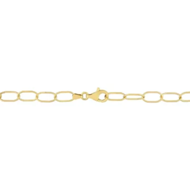 2-Pc Set of Men's Rolo Chain Link Necklace & Bracelet in Yellow Plated Sterling Silver