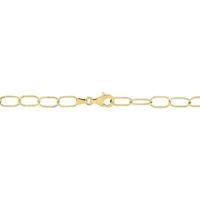 2-Pc Set of Men's Rolo Chain Link Necklace & Bracelet in Yellow Plated Sterling Silver