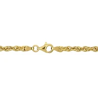 2-Pc Set of Men's 3.7mm Singapore Necklace & Bracelet in Yellow Plated Sterling Silver